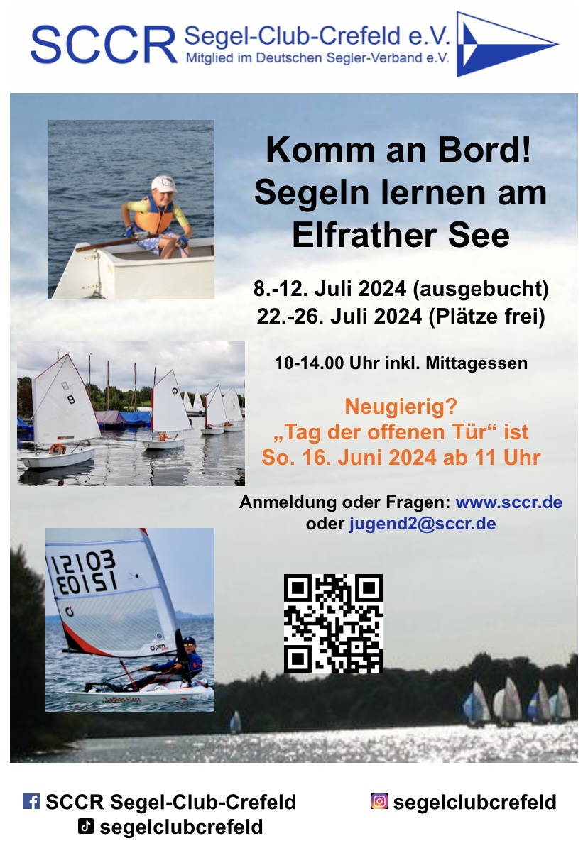 Jugendsegelfreizeit 1. Sommerferienwoche (ausgebucht)
